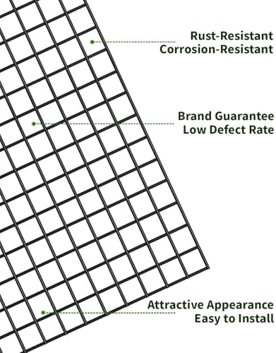 Black Hardware Cloth 1/2 Inch 48 x 100 Ft 19-Gauge | Chicken Wire Fencing, Welded Wire Fencing, Wire Mesh Roll, Cage Wire, Garden Fencing, Vegetable Garden, Wire Cloth