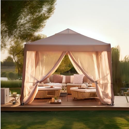 phi villa 10x10 pop up canopy tent with, close-up detail