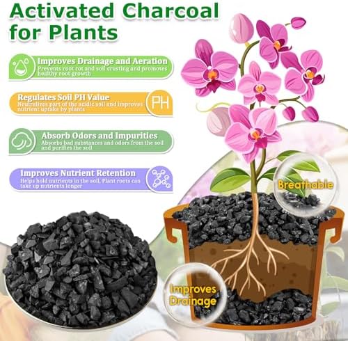 legigo 10qt horticultural charcoal- natural biochar soil amendment, close-up detail