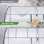 lean to greenhouse with 3-tier shelves: ohuhu portable, side view