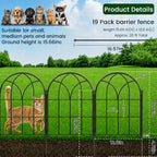 decorative garden fence,20ftx15.66 h,rustproof no dig fence, 19 shown in use