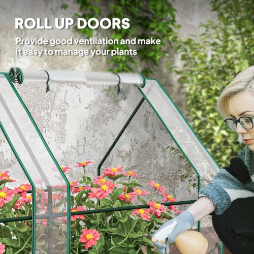 outsunny 12' x 3' x 3' mini greenhouse, package contents