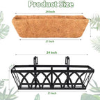 lchuang deck railing planter window box - 3, close-up detail