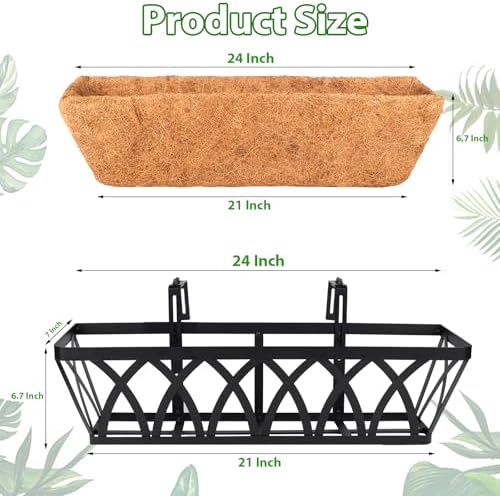 lchuang deck railing planter window box - 3, close-up detail