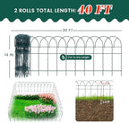 proworx green small garden fence border curve wire, side view