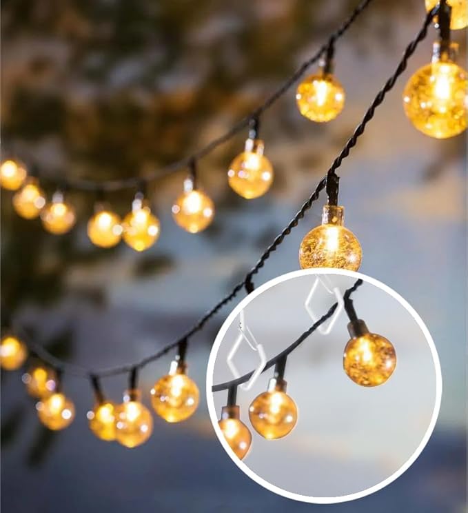 2.2" Screw in Hooks with Safety Buckle Design for Hanging Outdoor String Lights, Plant, Flowers, Heavy Duty Outdoor Garden Lights Q-Hooks, Wall Mount Ceiling Mount (10Pack White)
