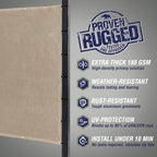 rugged rhino fence privacy screen 180 gsm heavy shown in use