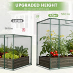 docred crop cage with raised garden bed, 84.6", package contents