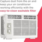frigidaire 5,000 btu window-mounted air conditioner, cools up, front angle view