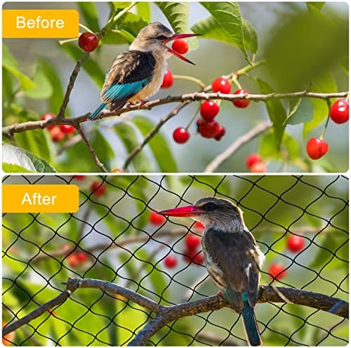 bstpcoo 2.4" mesh bird netting for chicken coop, side view
