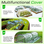 raised garden bed foldable clear pvc greenhouse covers, close-up detail