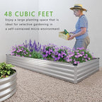 diiyiv 2pcs 12x4x1ft galvanized raised garden bed kit,vegetable, package contents