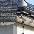 8.5 ft rain chain with 12 aluminum cups, close-up detail
