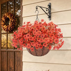 2 set artificial fake mums flowers plants with shown in use