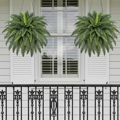 forest prince 42" artificial boston ferns, bush plants, package contents