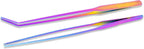 Mandala Crafts Rainbow 15 Inch Straight Curved Fish Tanks Aquarium Tweezers | 15 Inch Forceps, Rust Resistant Stainless Steel, Trimming Aquatic Plants, Bowls, Terrariums, Freshwater & Saltwater Aquascape