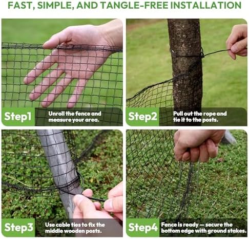 deer fence for garden 4ftx50ft, plastic mesh garden on a desk or shelf