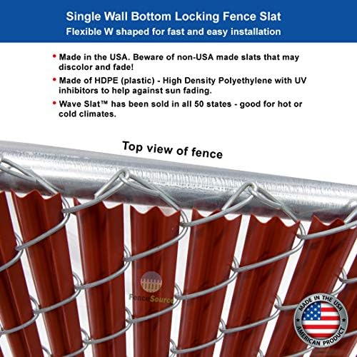 wave slat (9 colors) single wall bottom locking shown in use