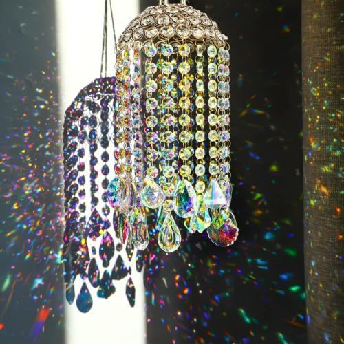 12.8'' crystal wind chime suncatchers wind chimes for on a desk or shelf