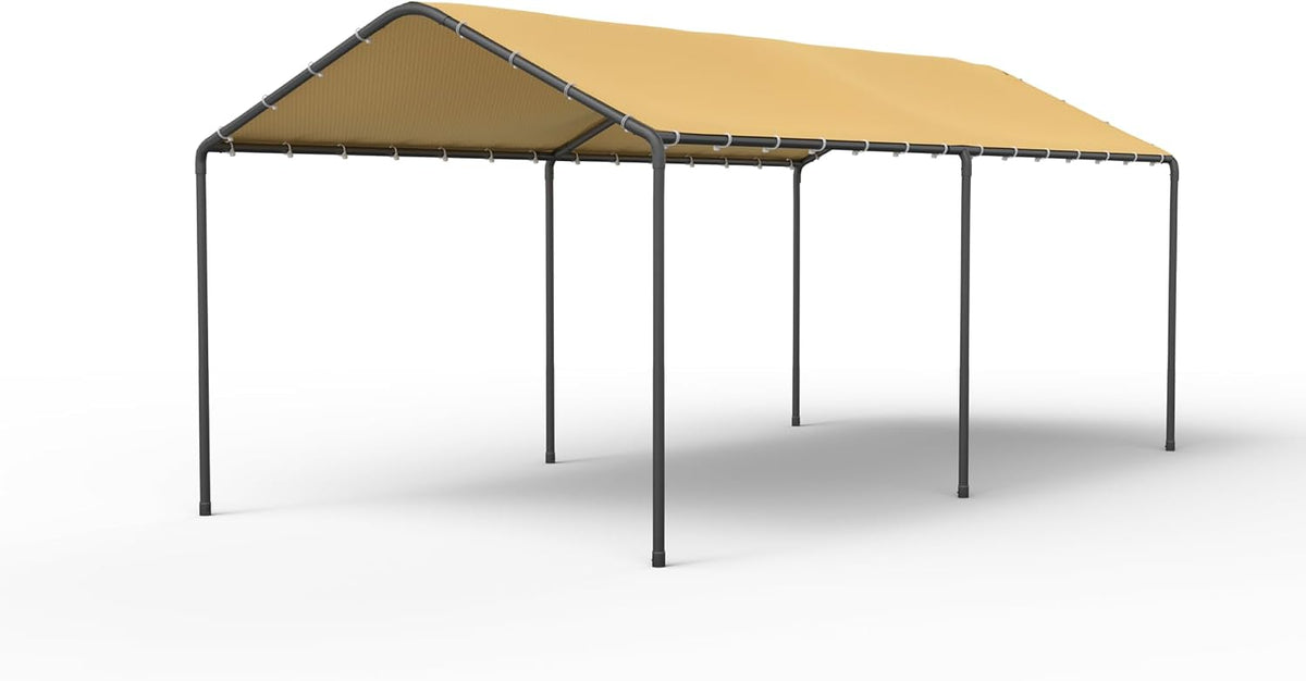 gojooasis 10x20 carport heavy duty portable garage shelter, main product view