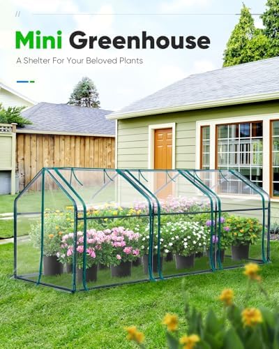 quictent mini greenhouse for indoor outdoor, portable quick-setup shown in use