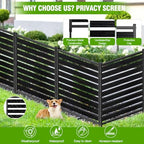 metal air conditioner fence 3 panels - 40.27", side view
