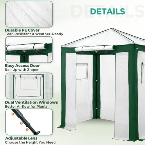 eagle peak 6x4 walk in pop up greenhouse shown in use