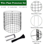 10 packs wire plant protector from animals, metal, close-up detail