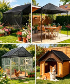 e.share 40%-50% black garden shade cloth,12x20ft mesh tarp, close-up detail