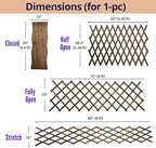 shoplala wooden trellis garden fence (2 pack, 12ft, close-up detail