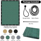artpuch 90% sun shade cloth, 6 x 10 showing dimensions