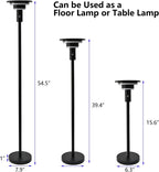 solar floor lamp for patio waterproof ip44,outdoor usb, side view