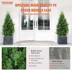 vevor artificial topiary cedar tree, 36 inch tall shown in use