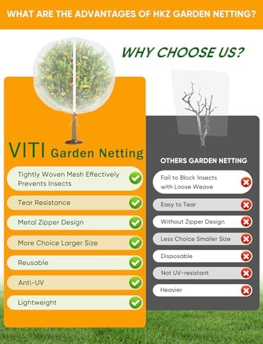viti fruit tree netting for cicadas - with, package contents