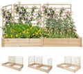 costway raised garden bed with 2 planter boxes, main product view