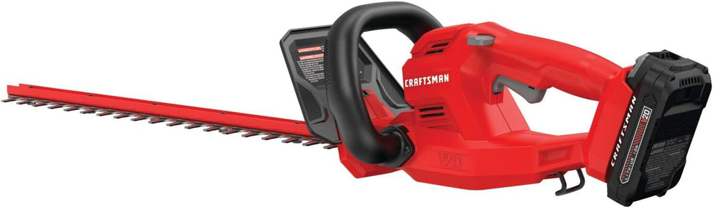CRAFTSMAN V20 Cordless Hedge Trimmer with Battery and Charger Included, 20 in. Blade, Rechargeable Bush Trimmer Cordless, Lightweight (CMCHT810C1)