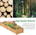 yaheetech 90.5" wooden raised garden bed rectangular planter on a desk or shelf