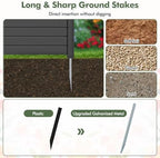 giantex no-dig air conditioner fence, 2 panels, 48''w, side view