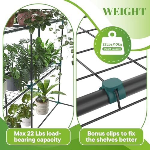 sweetcrispy 56"x56"x77" outdoor greenhouse, with 2 tier 8, package contents