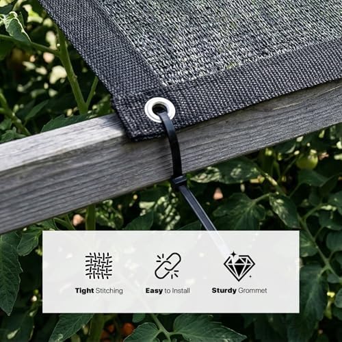 colourtree 50% black shade cloth, 10ft x 16ft, close-up detail