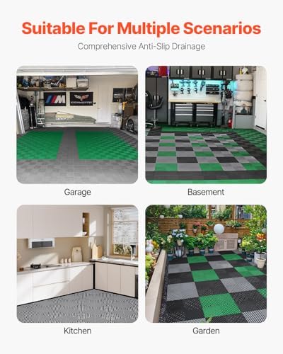 vevor interlocking drainage mat, 12” x 12” modular, package contents