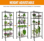 mini 5-tier greenhouse for indoor, 23.2" l×13.4" w×61.4" showing dimensions