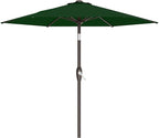 AreShark 7.5FT Patio Umbrella Table Market Umbrella with 6 Sturdy Ribs, Button Tilt/Crank, Heavy-Duty Outdoor Umbrellas for Pool, Deck, Garden and Backyard, Dark Green