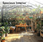 8x10ft greenhouse with thermometers, large aluminum greenhouse for on a desk or shelf