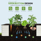 g good gain raised garden beds outdoor, 5-in-1 showing dimensions