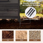 giantex 3 panels wooden privacy fence with stakes, package contents