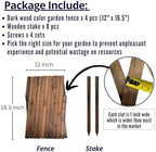 shoplala wooden lattice garden fence (4 pack, 24ft shown in use