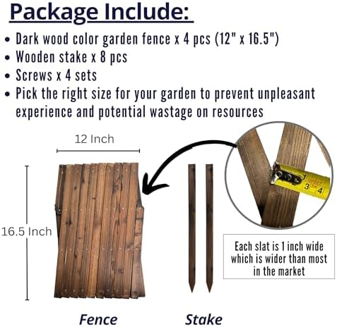 shoplala wooden lattice garden fence (4 pack, 24ft shown in use