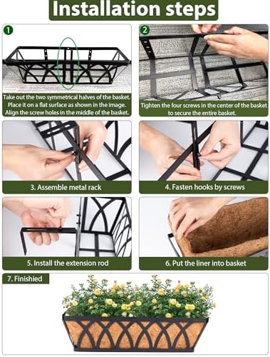 lchuang deck railing planter window box - 3, front angle view