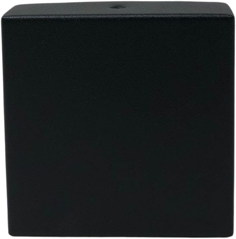 Nuvo Iron Eazy Cap™ Flat Pyramid Post Cap - Galvanized Powder Coated Steel, Black, 3.5" x 3.5"